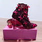 Rubina Portrait Mode Booties W/ Transparent Heel & Bow Accents -  - Shoes