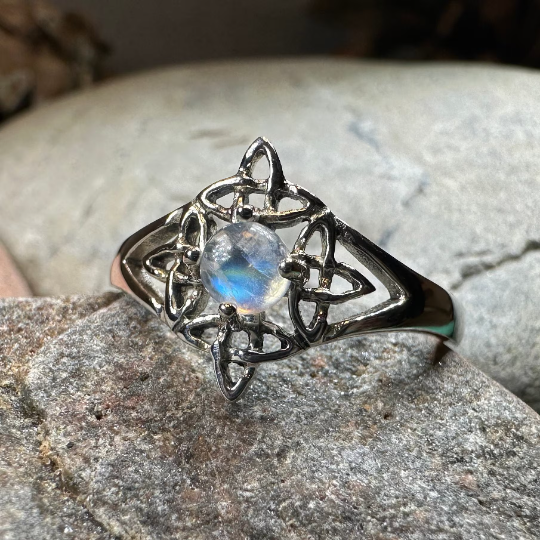 Celtic Starshine Moonstone Ring -  - Ring