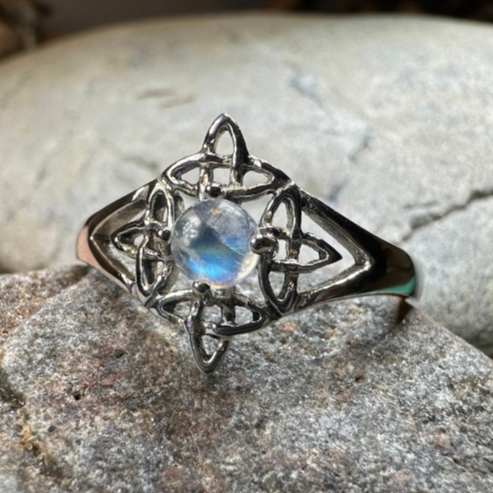 Celtic Starshine Moonstone Ring -  - Ring