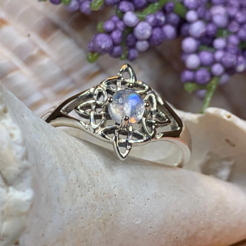 Celtic Starshine Moonstone Ring -  - Ring