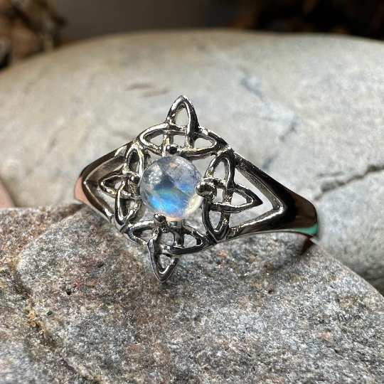 Celtic Starshine Moonstone Ring -  - Ring