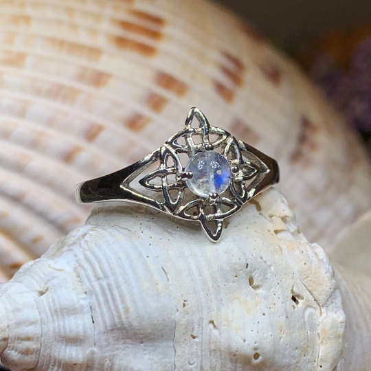 Celtic Starshine Moonstone Ring -  - Ring