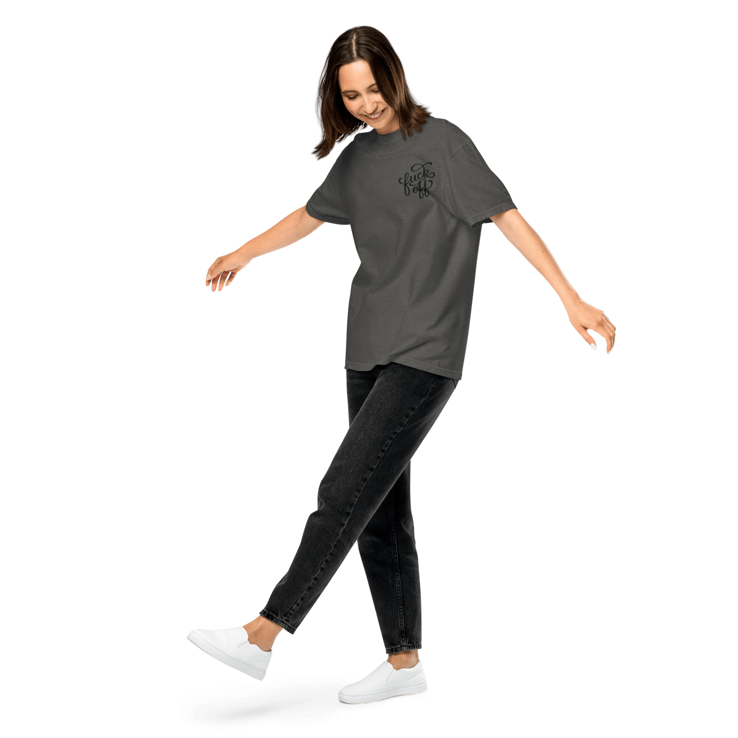 Fuck Off Embroidered Comfy Tee