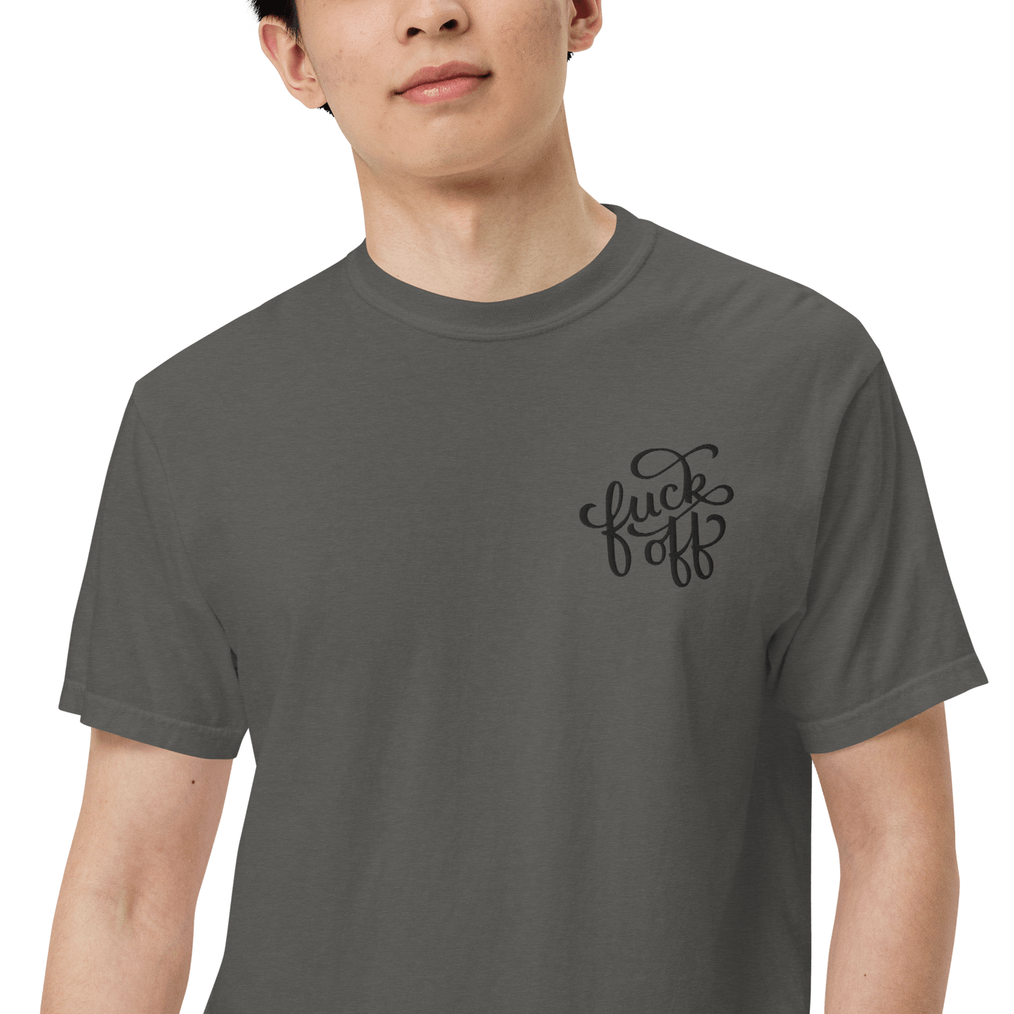 Fuck Off Embroidered Comfy Tee