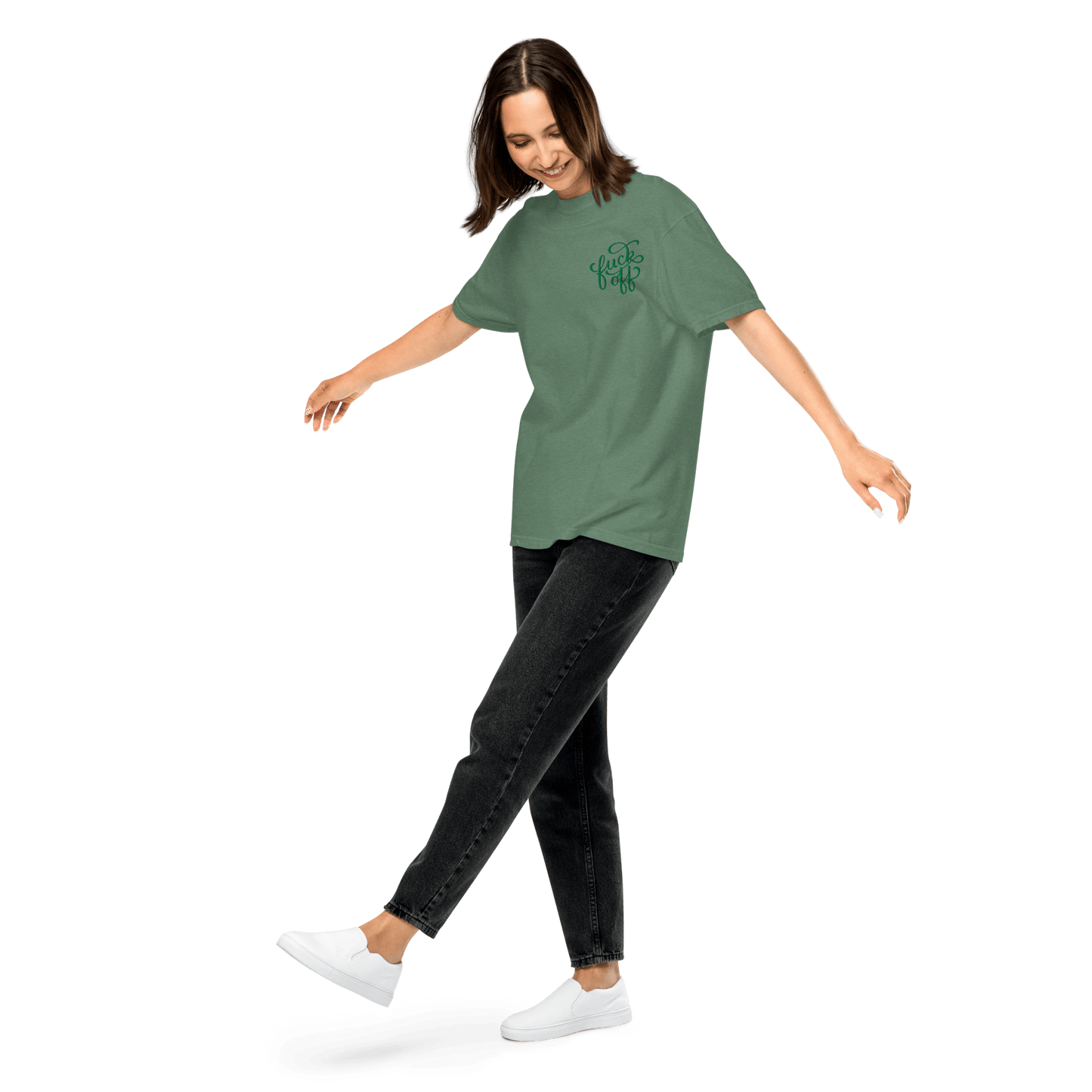 Fuck Off Embroidered Comfy Tee