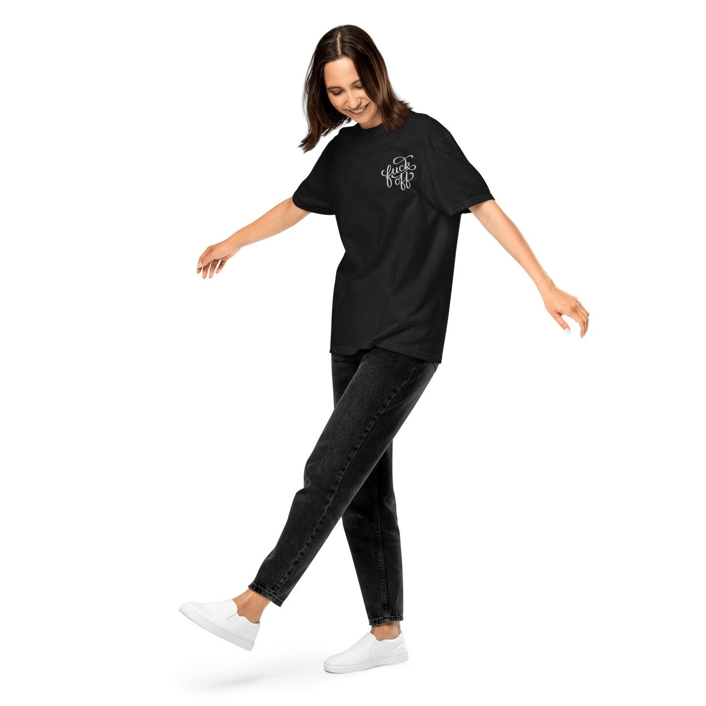 Fuck Off Embroidered Comfy Tee