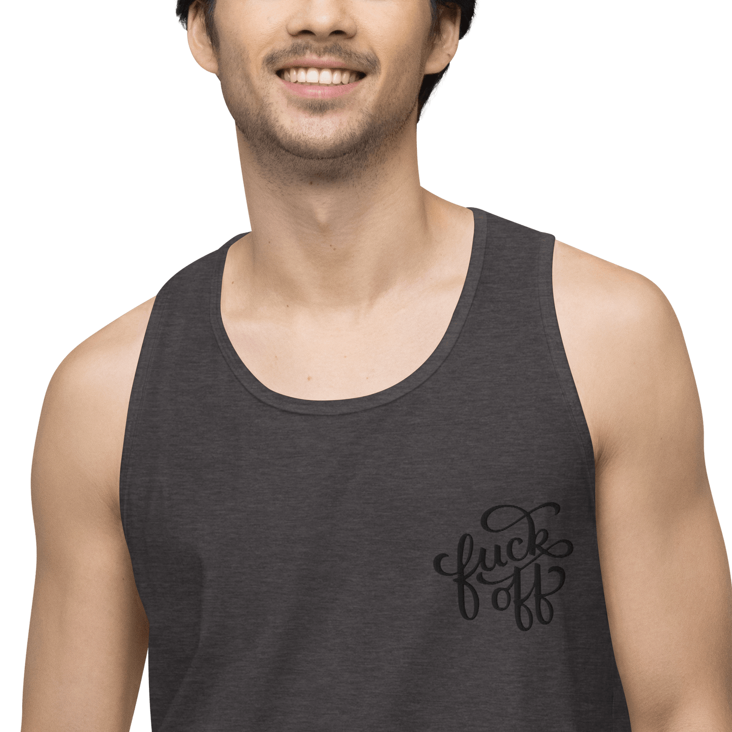 Fuck Off Embroidered Tank Top