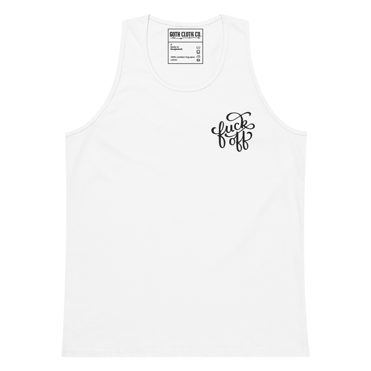 Fuck Off Embroidered Tank Top