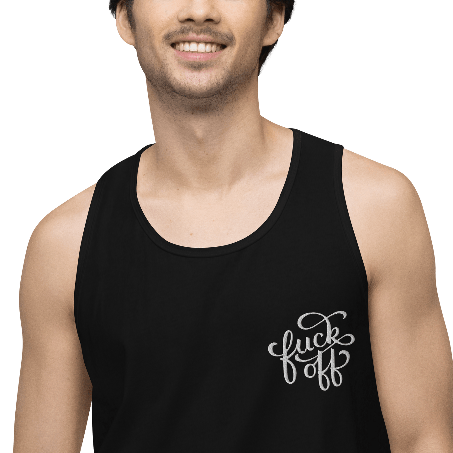 Fuck Off Embroidered Tank Top