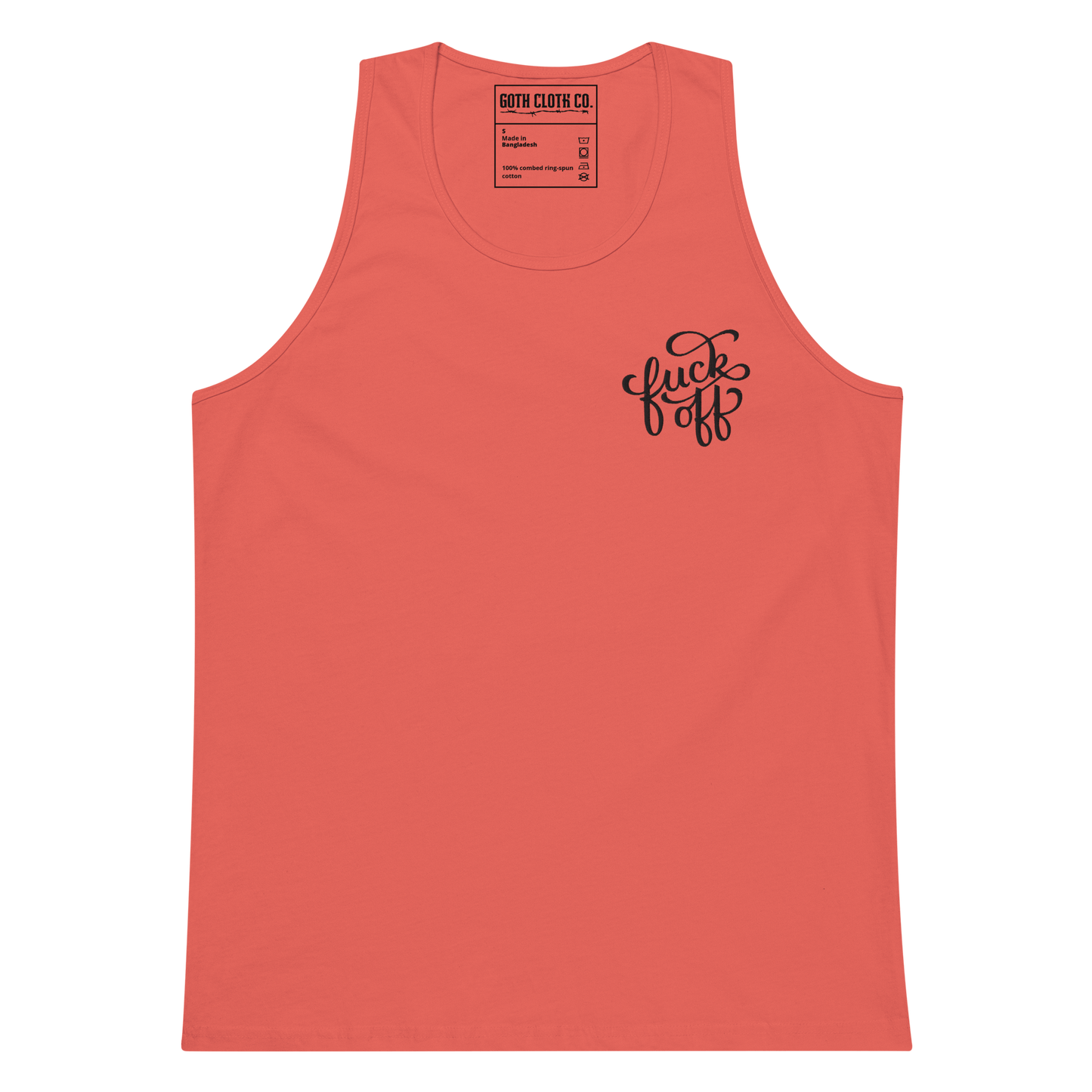 Fuck Off Embroidered Tank Top