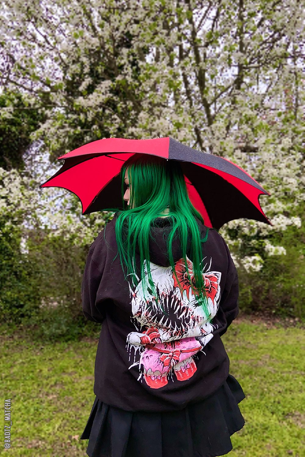 Funeral Procession Umbrella [BLACK/RED]