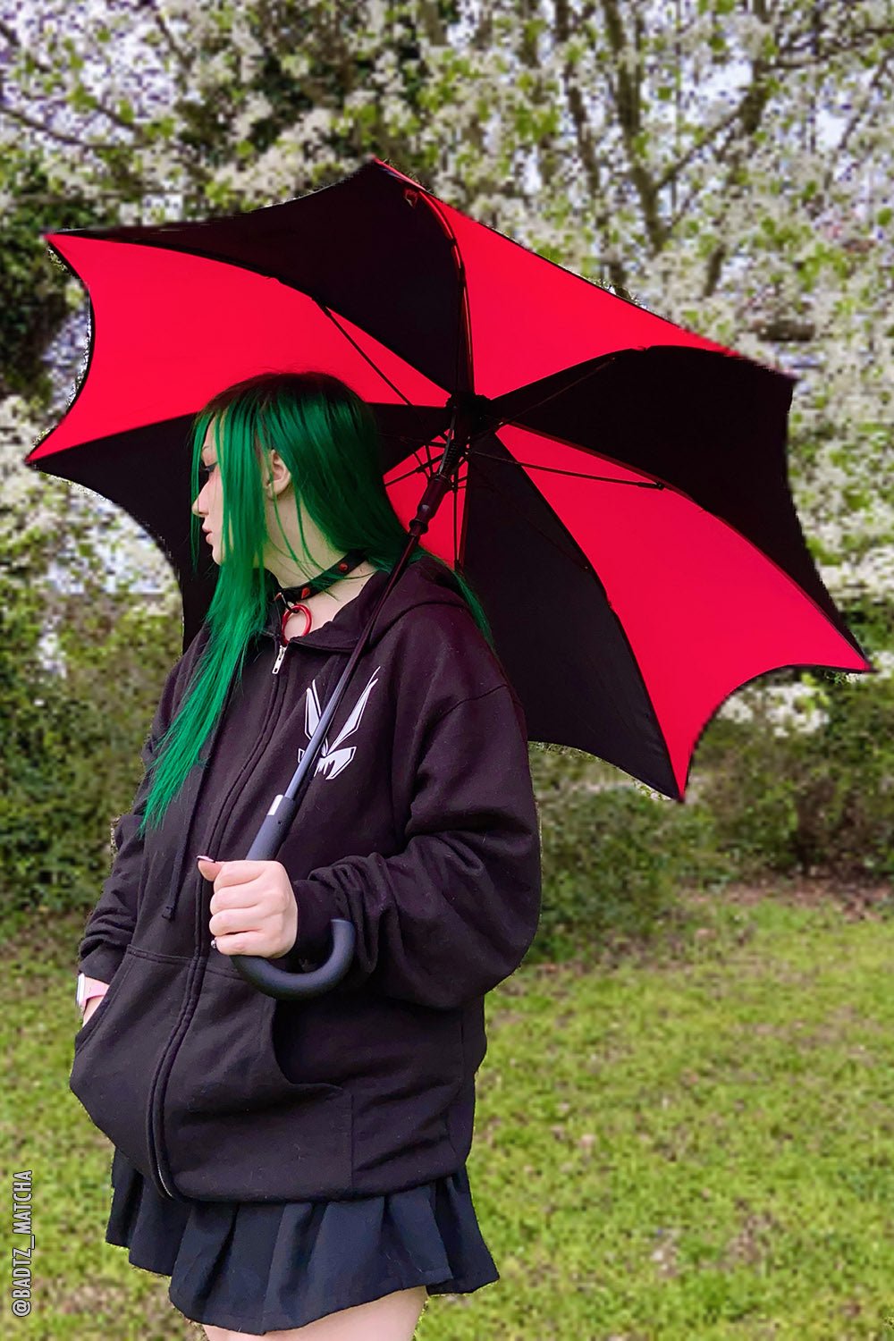 Funeral Procession Umbrella [BLACK/RED]