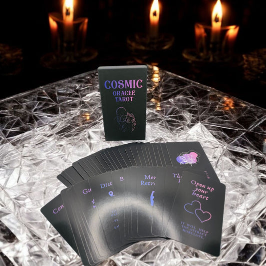 Cosmic Oracle Tarot Deck w/ Holographic Design & Guidebook Intuitive Readings