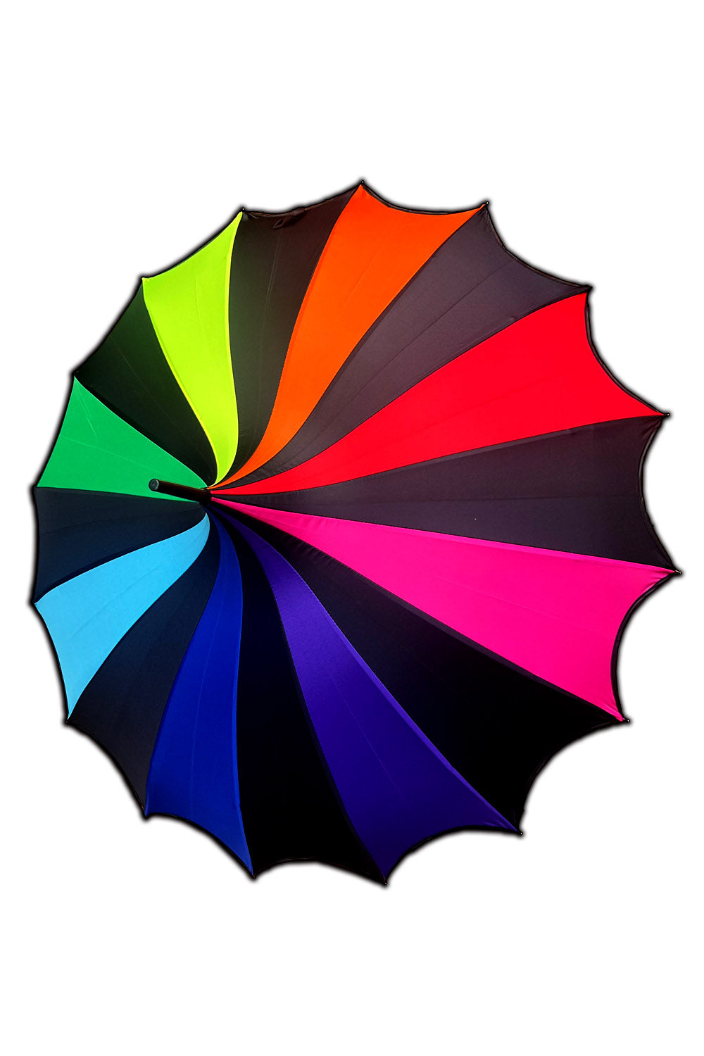 Batwing Pagoda Umbrella [Goth Rainbow]