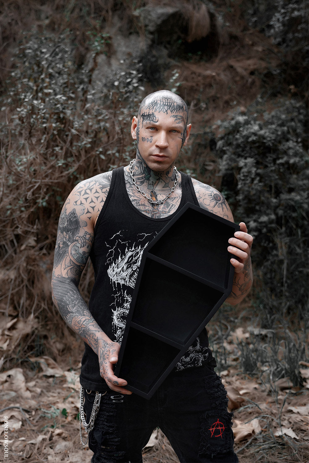 Deluxe Wood 20" Goth Coffin Shelf