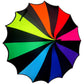 Batwing Pagoda Umbrella [Goth Rainbow] -  - Umbrellas