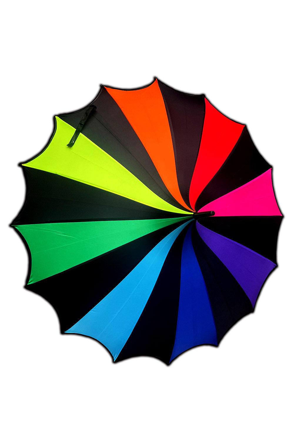 Batwing Pagoda Umbrella [Goth Rainbow]
