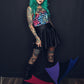 Batwing Pagoda Umbrella [Goth Rainbow] -  - Umbrellas
