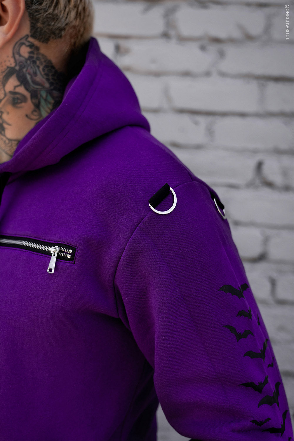 Split Mage Hoodie [Black/Purple]
