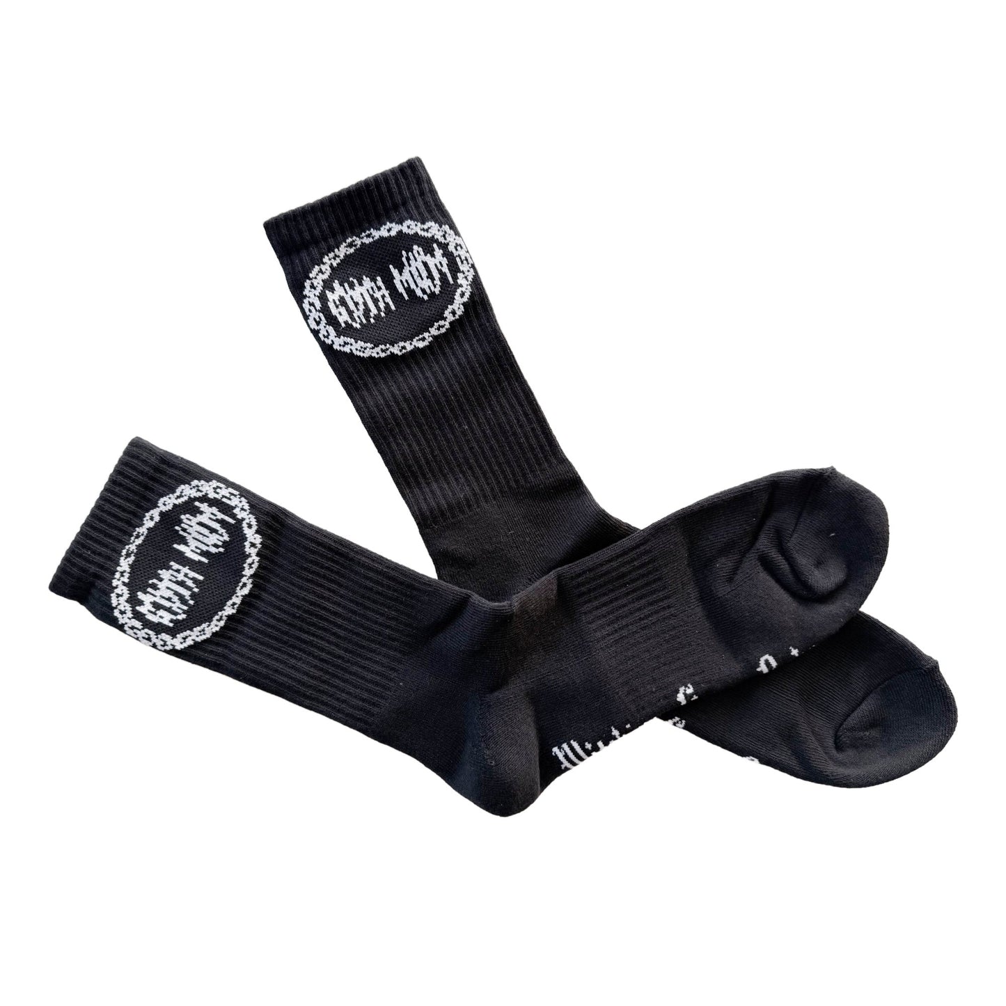 Goth Mom Doom Socks Adults - Gothic Crew Socks - Alternative Fashion Accessory