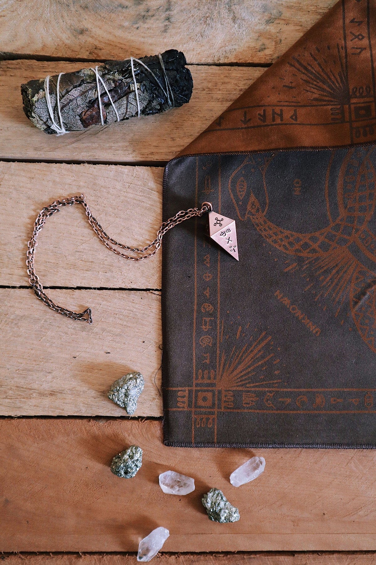 Green Glyphs Casting Cloth -  - Altar Cloth