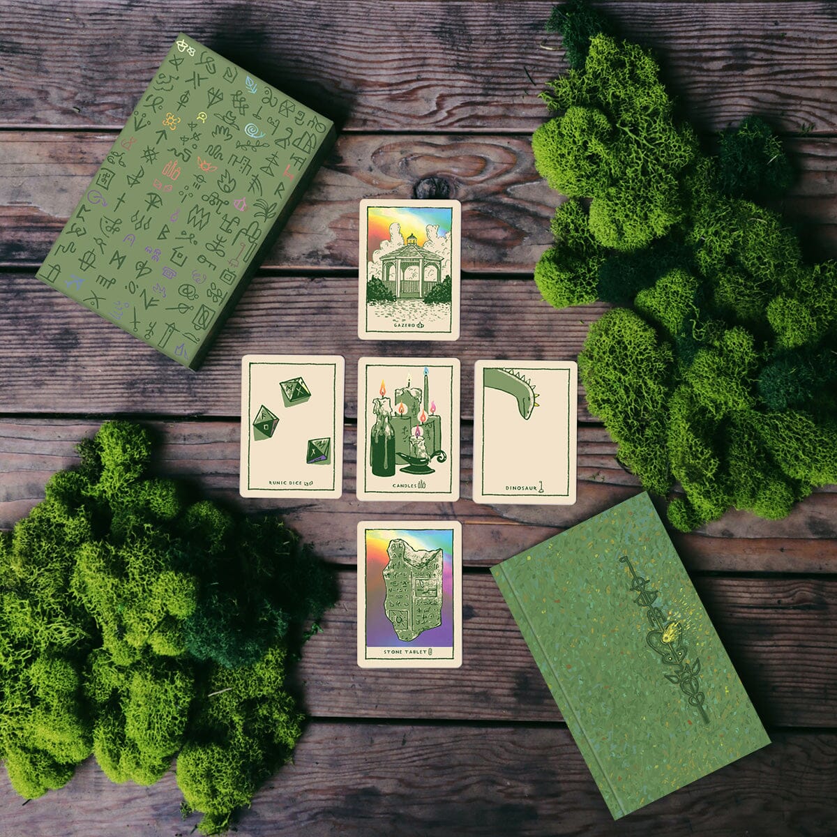 Green Glyphs Oracle -  - Oracle Deck