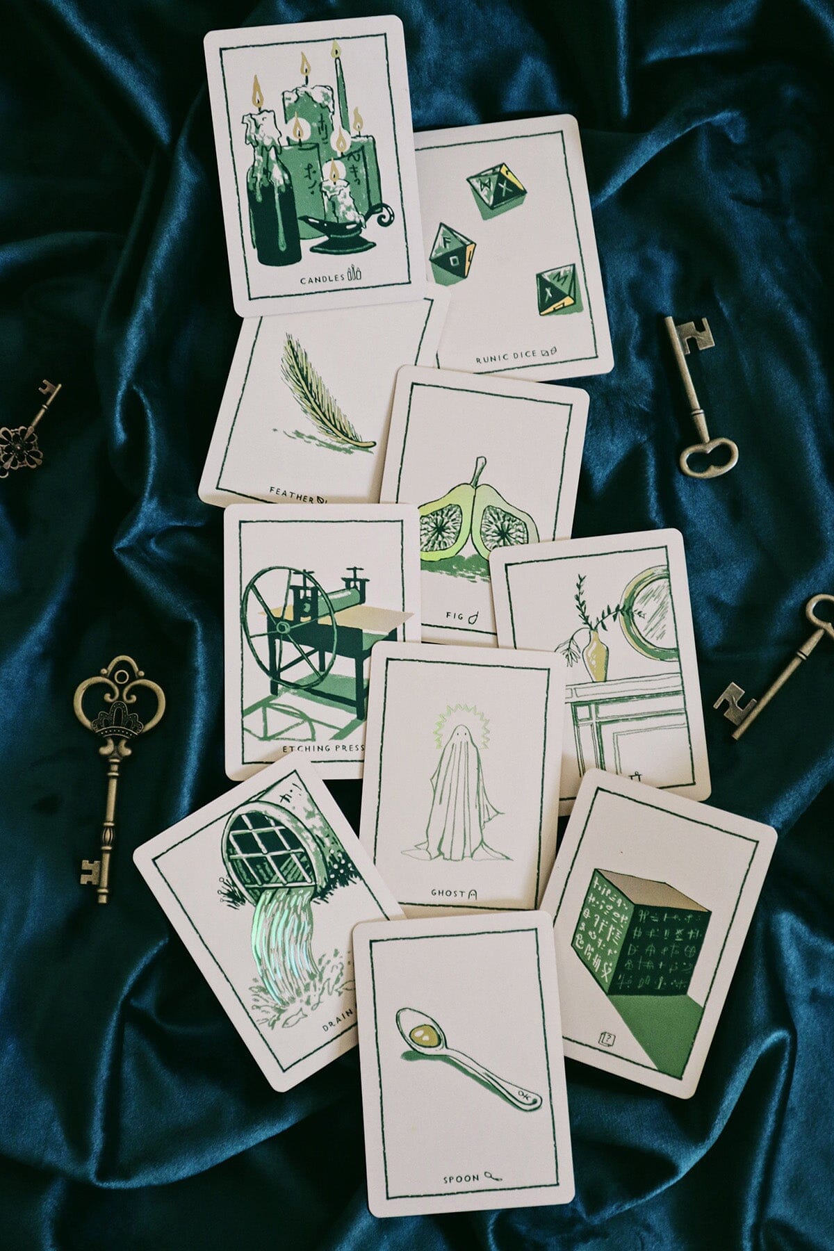 Green Glyphs Oracle -  - Oracle Deck