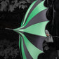 Batwing Pagoda Umbrella [BLACK/GREEN STRIPED] -  - Umbrellas
