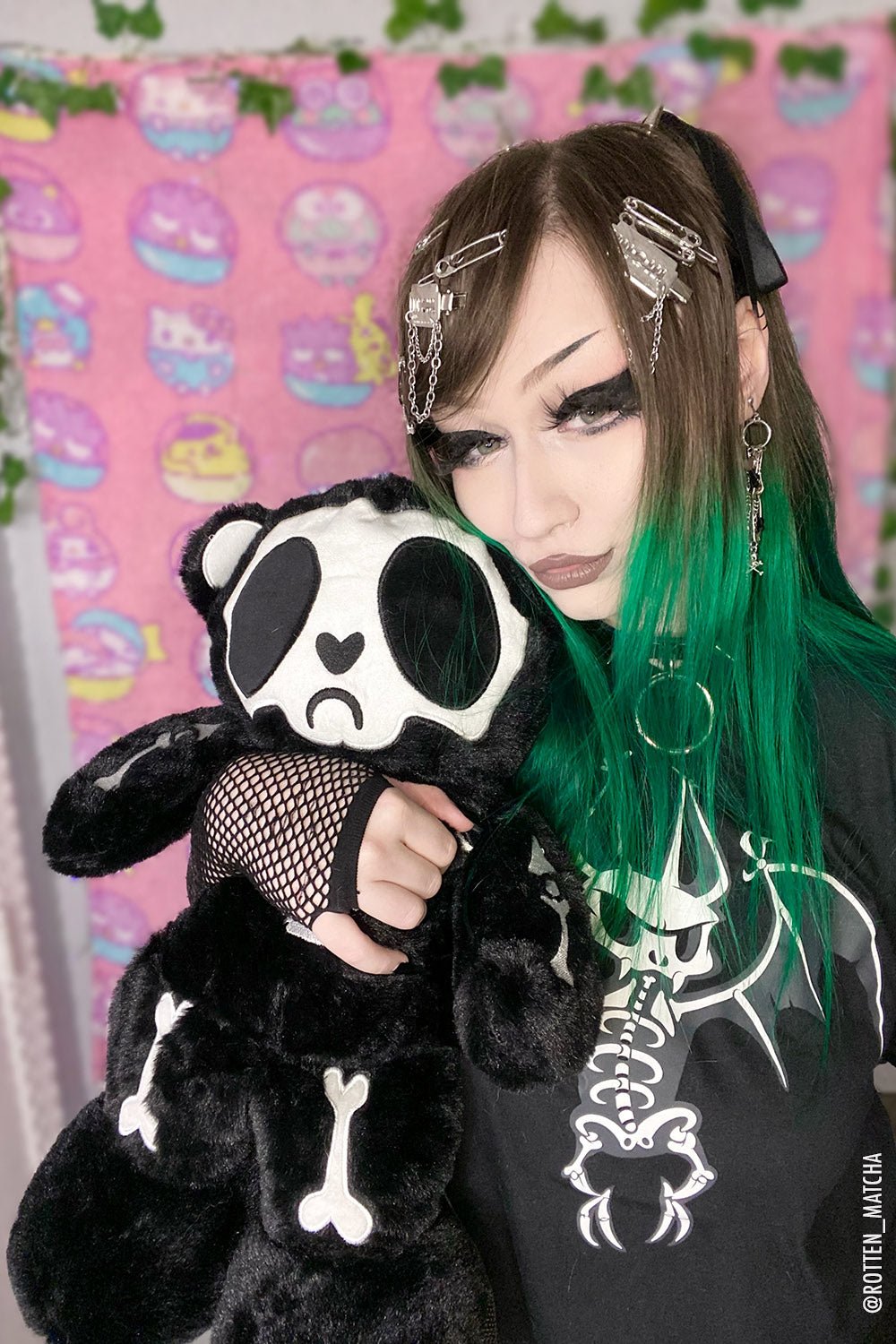 Grumpy Bones Bear Plush Backpack