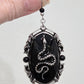 Killstar Kissing Eve Earrings Silver Gothic Occult Serpent Cameo Snake Drop OS