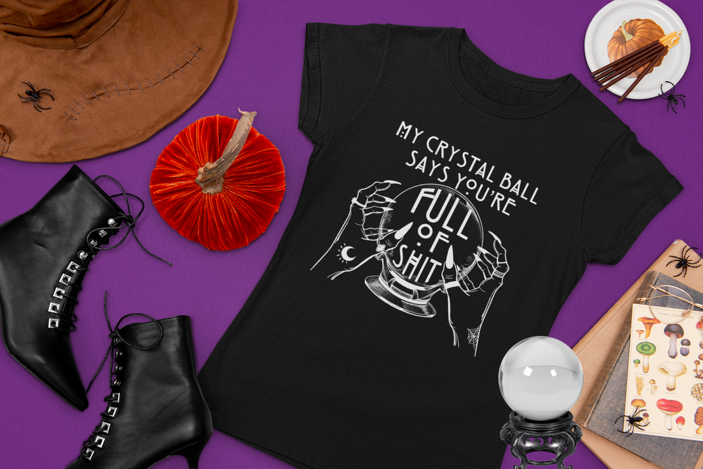 "My Crystal Ball Says" Witchy Tee - Unisex Shirt -  - Shirts