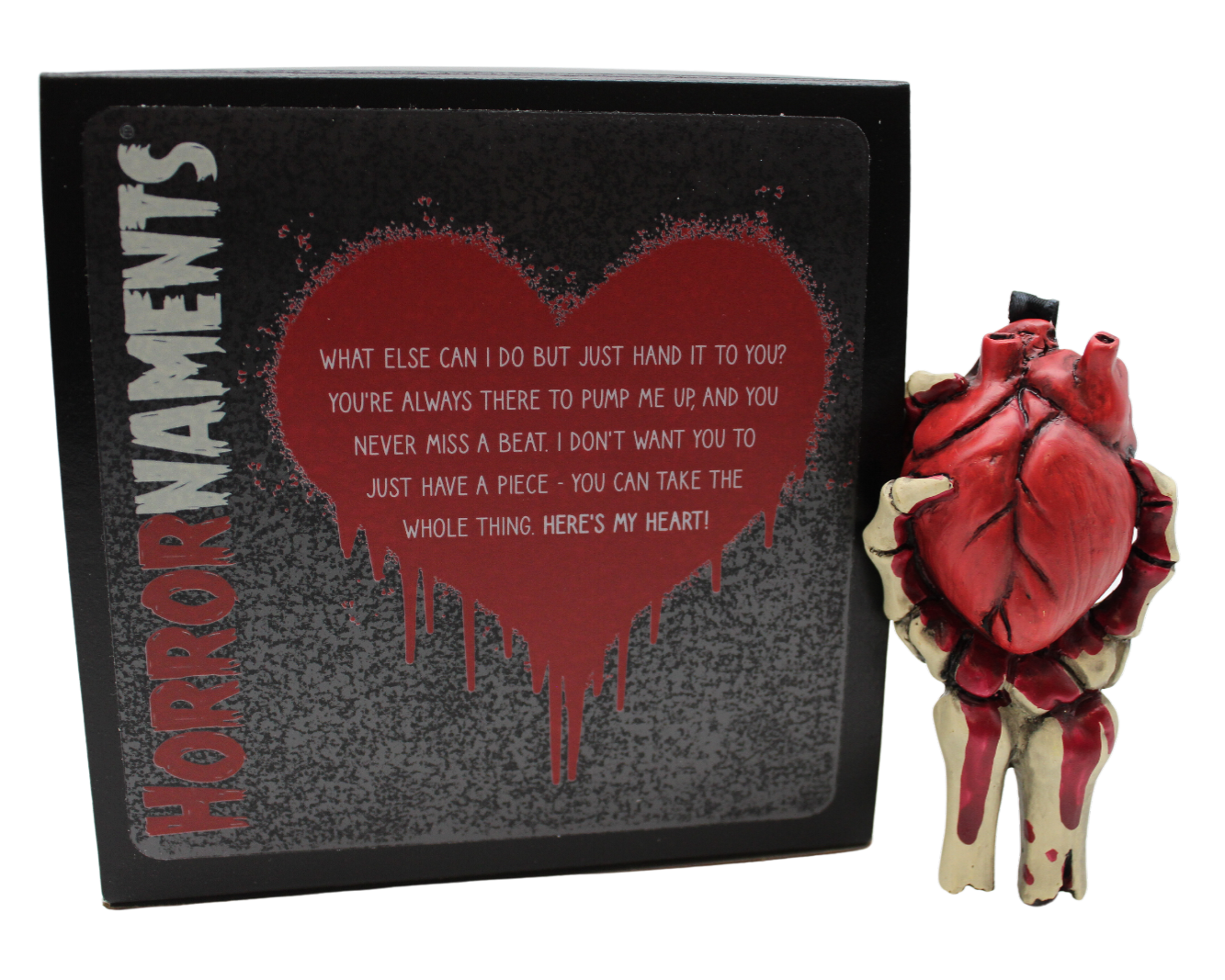 Here's My Heart Ornament - Gothic Valentine's Gift - Romantic Horror Decoration