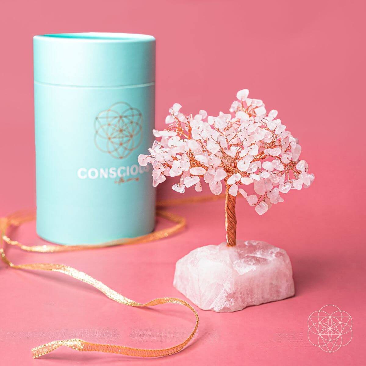 Home Sweet Home - Feng Shui Rose Quartz Tree -  - Crystal Tree