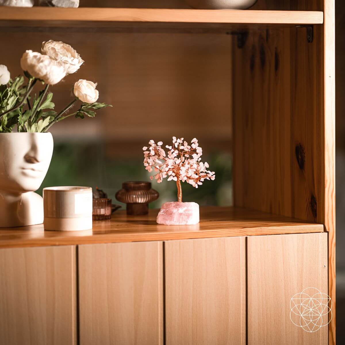 Home Sweet Home - Feng Shui Rose Quartz Tree -  - Crystal Tree