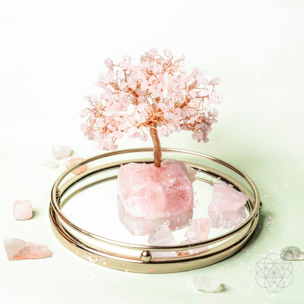 Home Sweet Home - Feng Shui Rose Quartz Tree -  - Crystal Tree