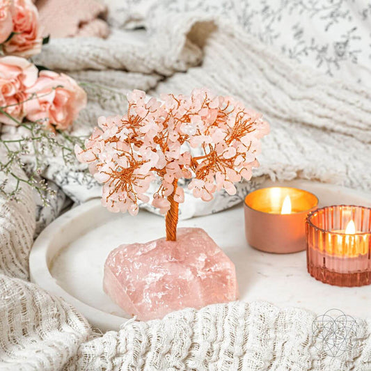 Home Sweet Home - Feng Shui Rose Quartz Tree -  - Crystal Tree