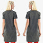 T-Shirt Dress | Grey Acid Wash | Ride Free | Graphic Skull Tie Dress - Hot Topic - Dresses