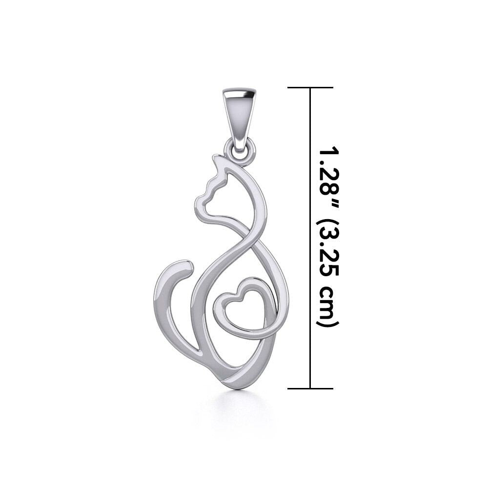 Celtic Cat Love Necklace -  - Pendant