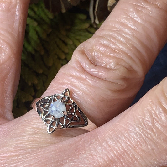Celtic Starshine Moonstone Ring -  - Ring