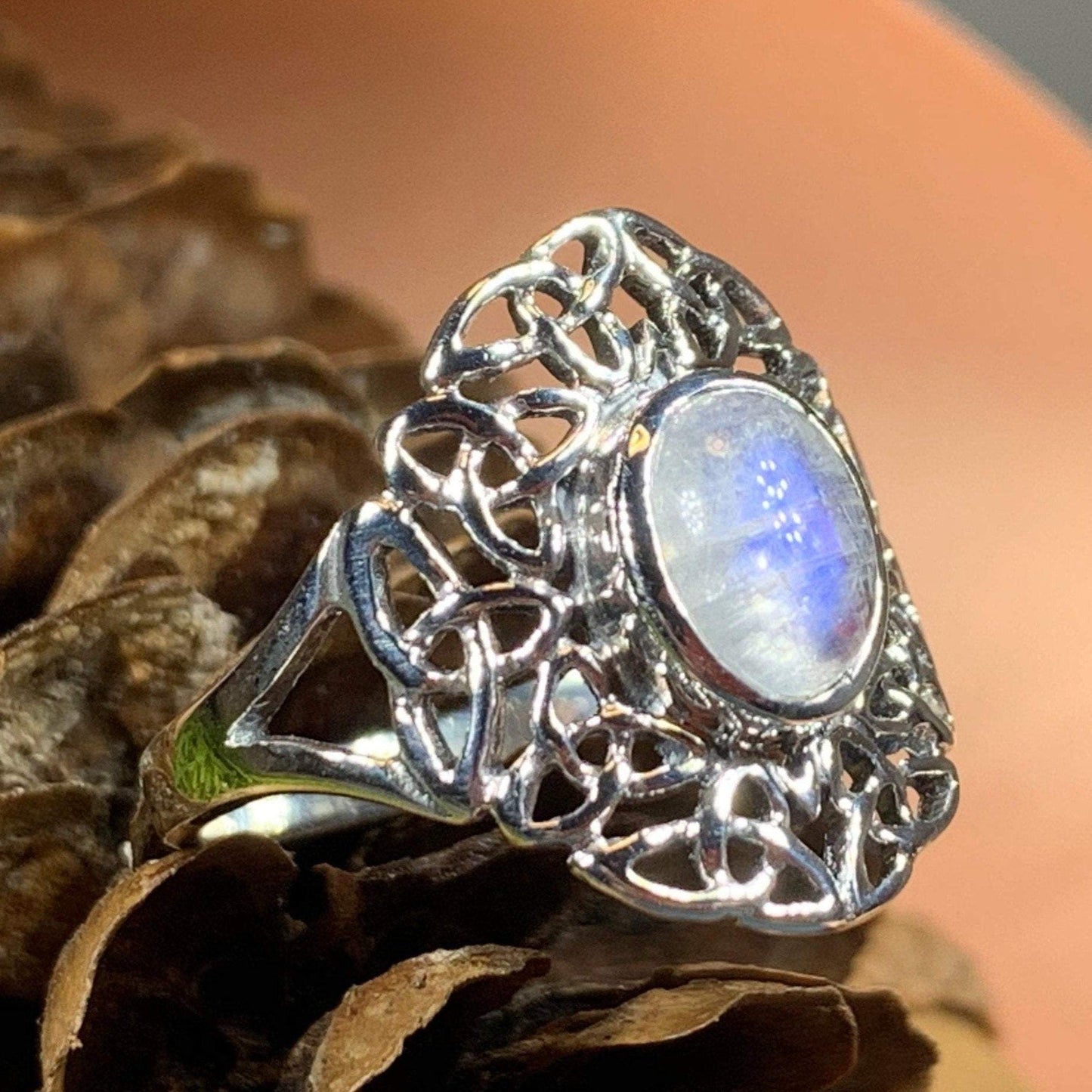 Celtic Starglow Moonstone Ring -  - Ring