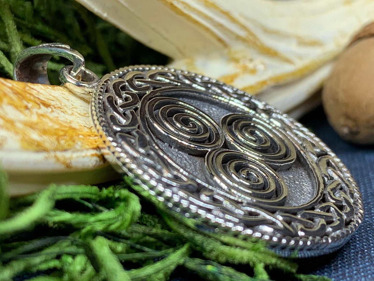 Adalgard Celtic Spiral Necklace -  - Pendant