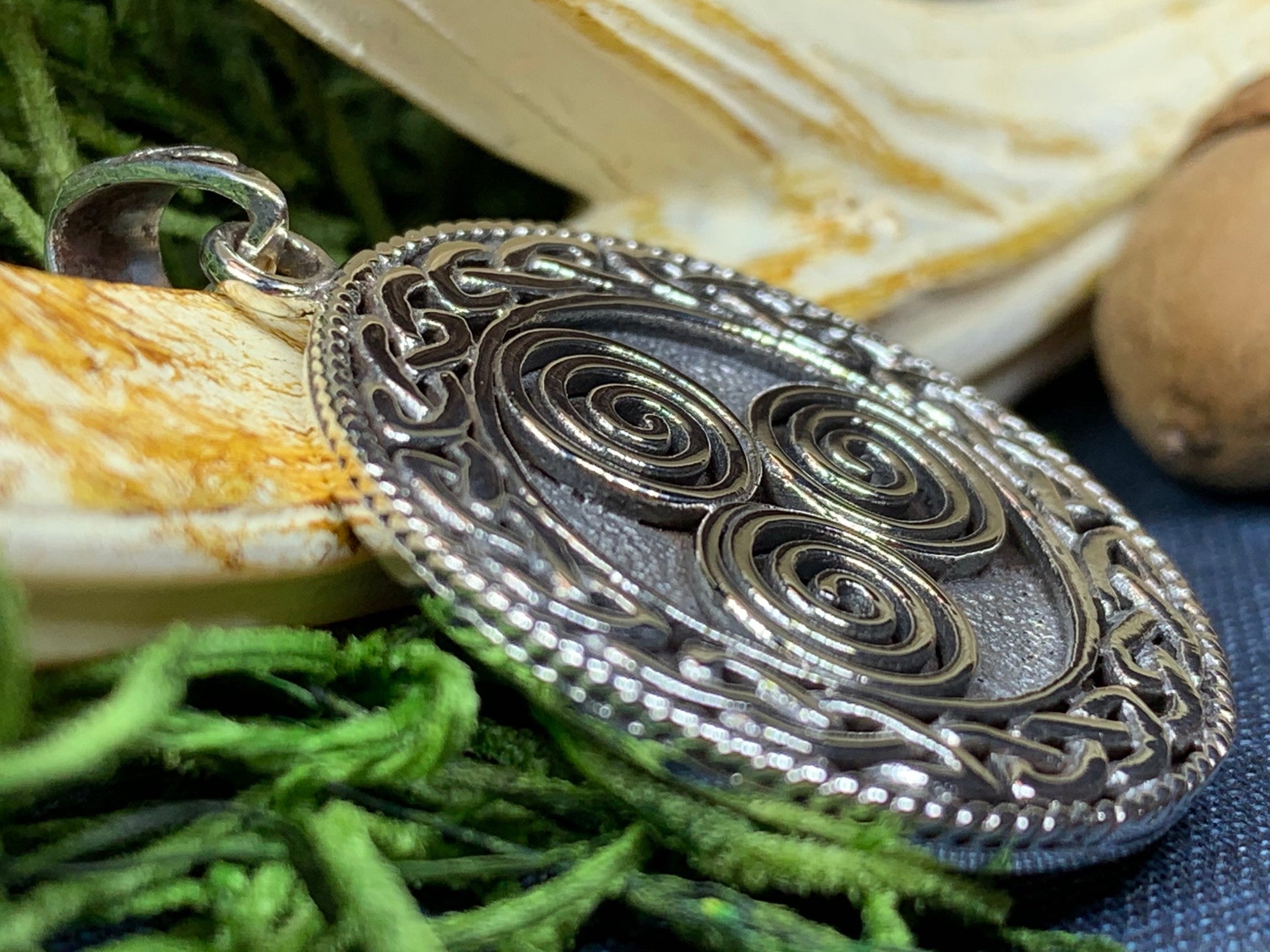 Adalgard Celtic Spiral Necklace -  - Pendant
