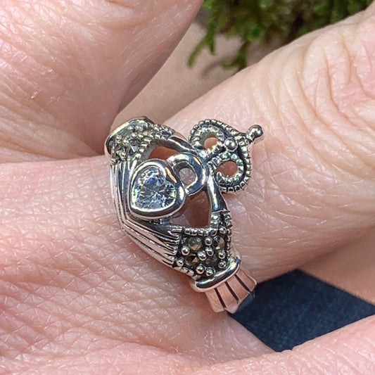 Devotion Marcasite Claddagh Ring -  - Ring