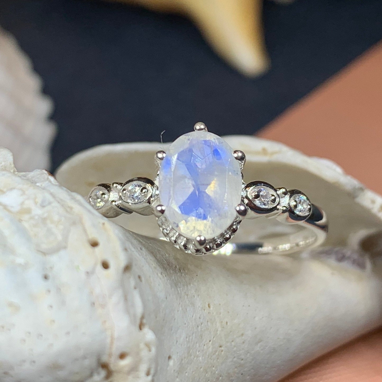 Diana Moonstone Promise Ring -  - Ring
