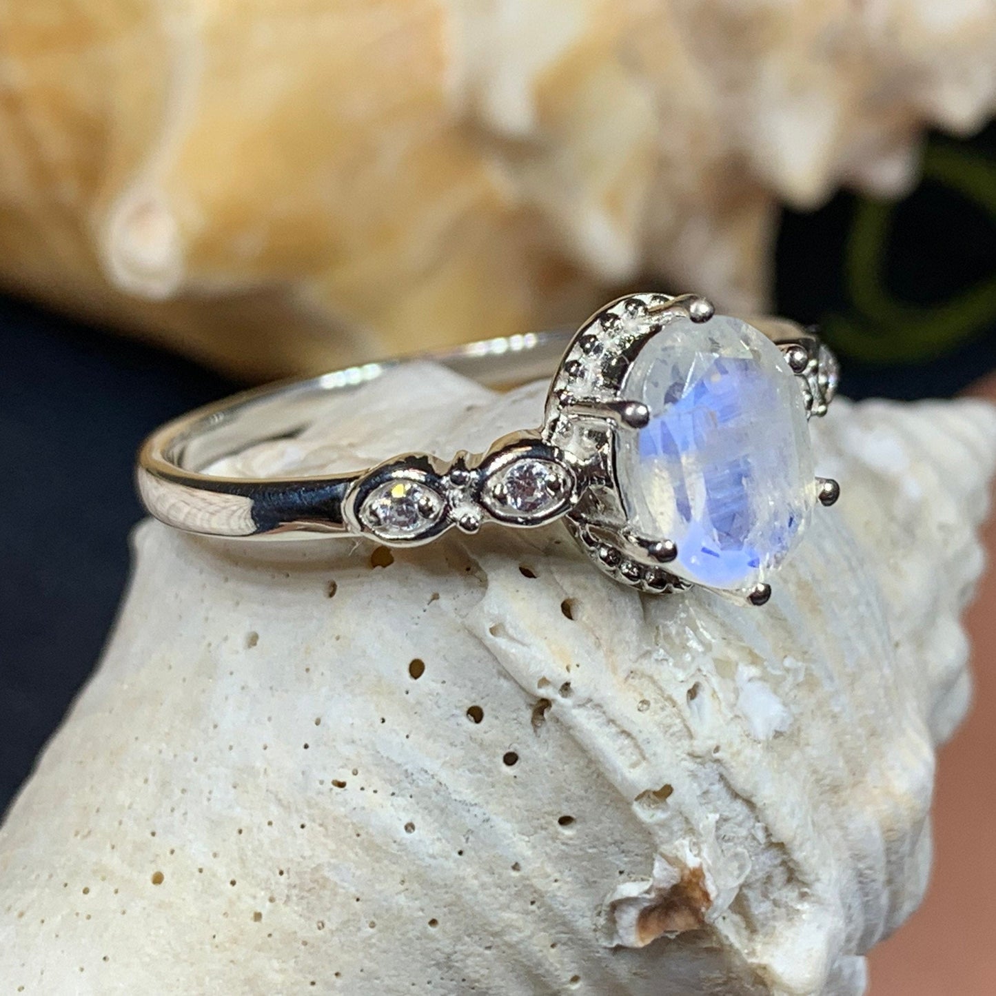 Diana Moonstone Promise Ring -  - Ring