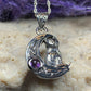 Celtic Cat in the Moon Necklace -  - Pendant