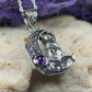 Celtic Cat in the Moon Necklace -  - Pendant