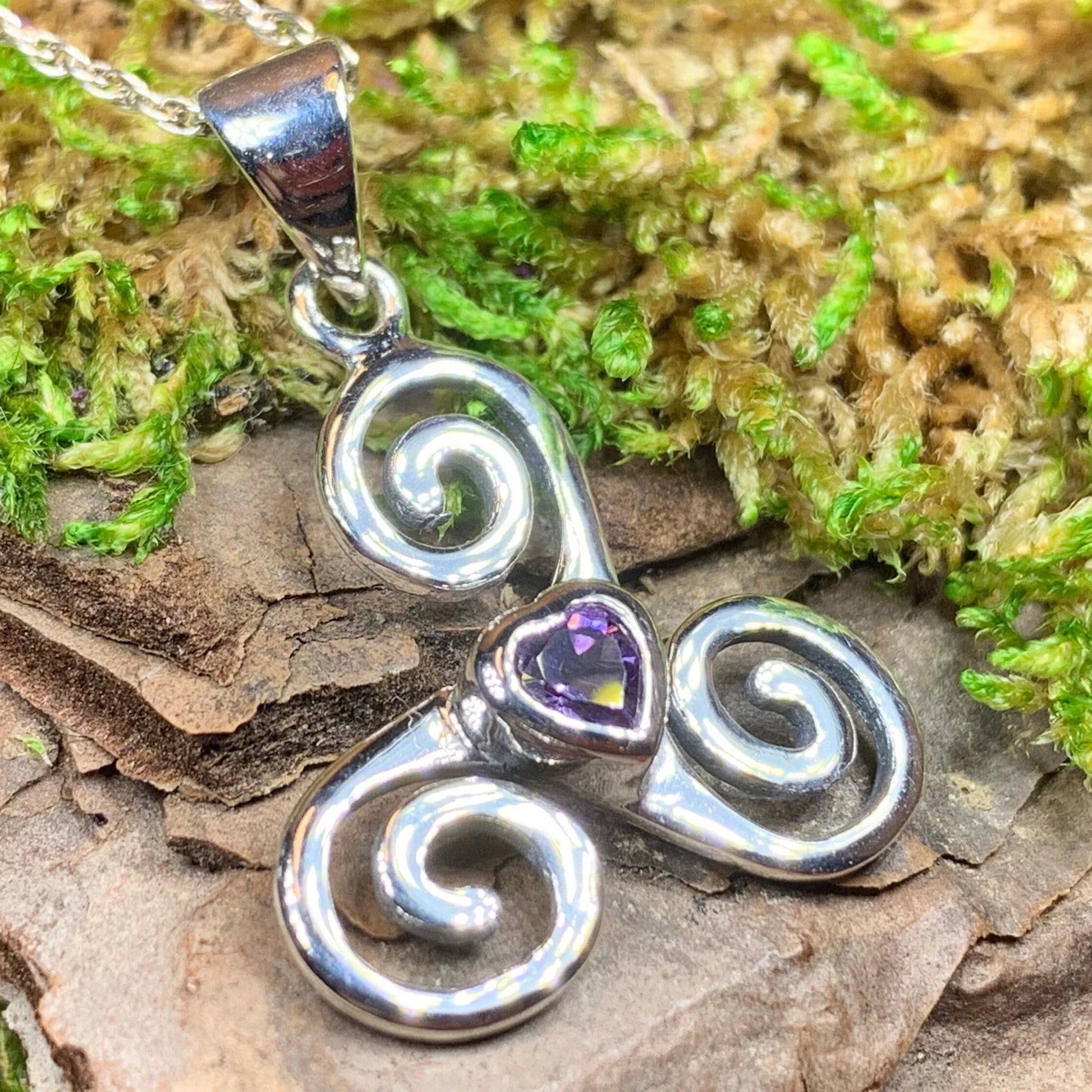 Celtic Spiral Love Necklace -  - Pendant