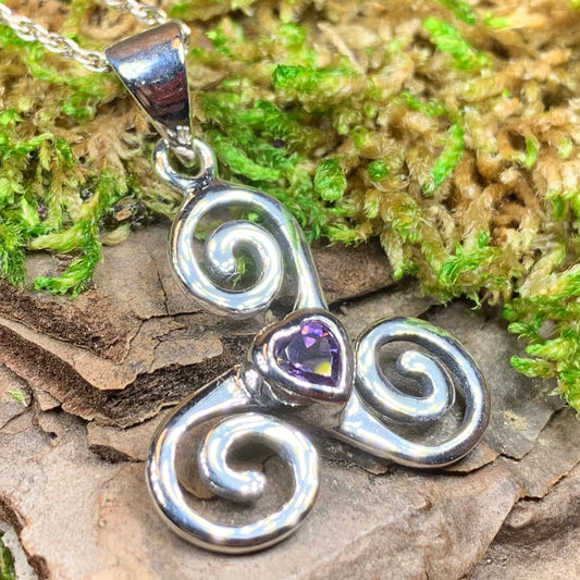 Celtic Spiral Love Necklace -  - Pendant