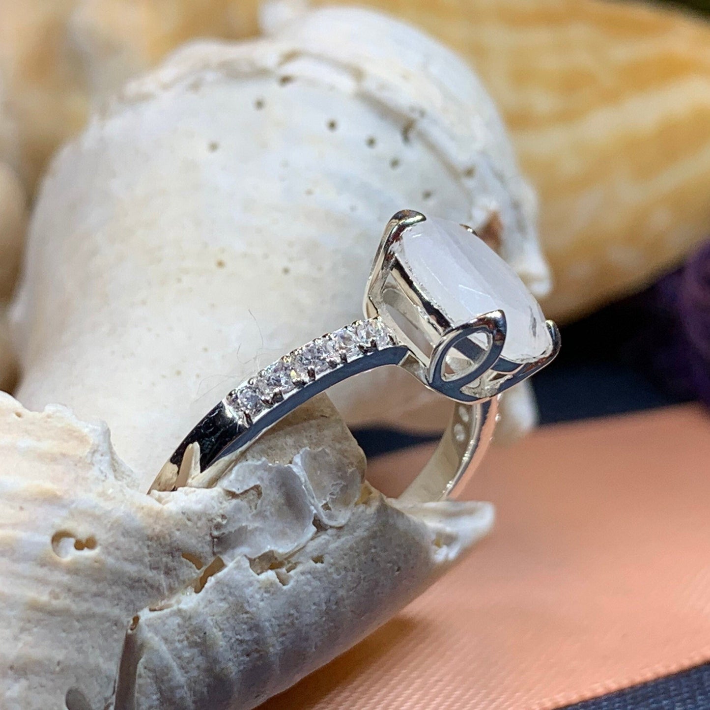 Emiliana Moonstone Promise Ring -  - Ring